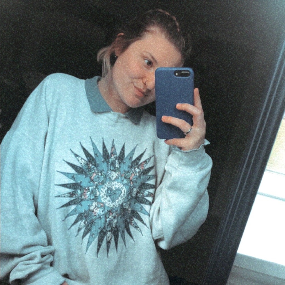 Vintage collared crewneck